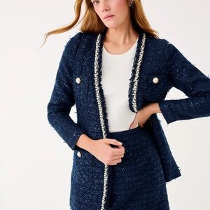 Lilly Pulitzer Navy Tweed Blazer